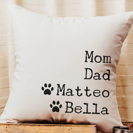 CapableByDesign personalized family and cat names throw pillow 4
