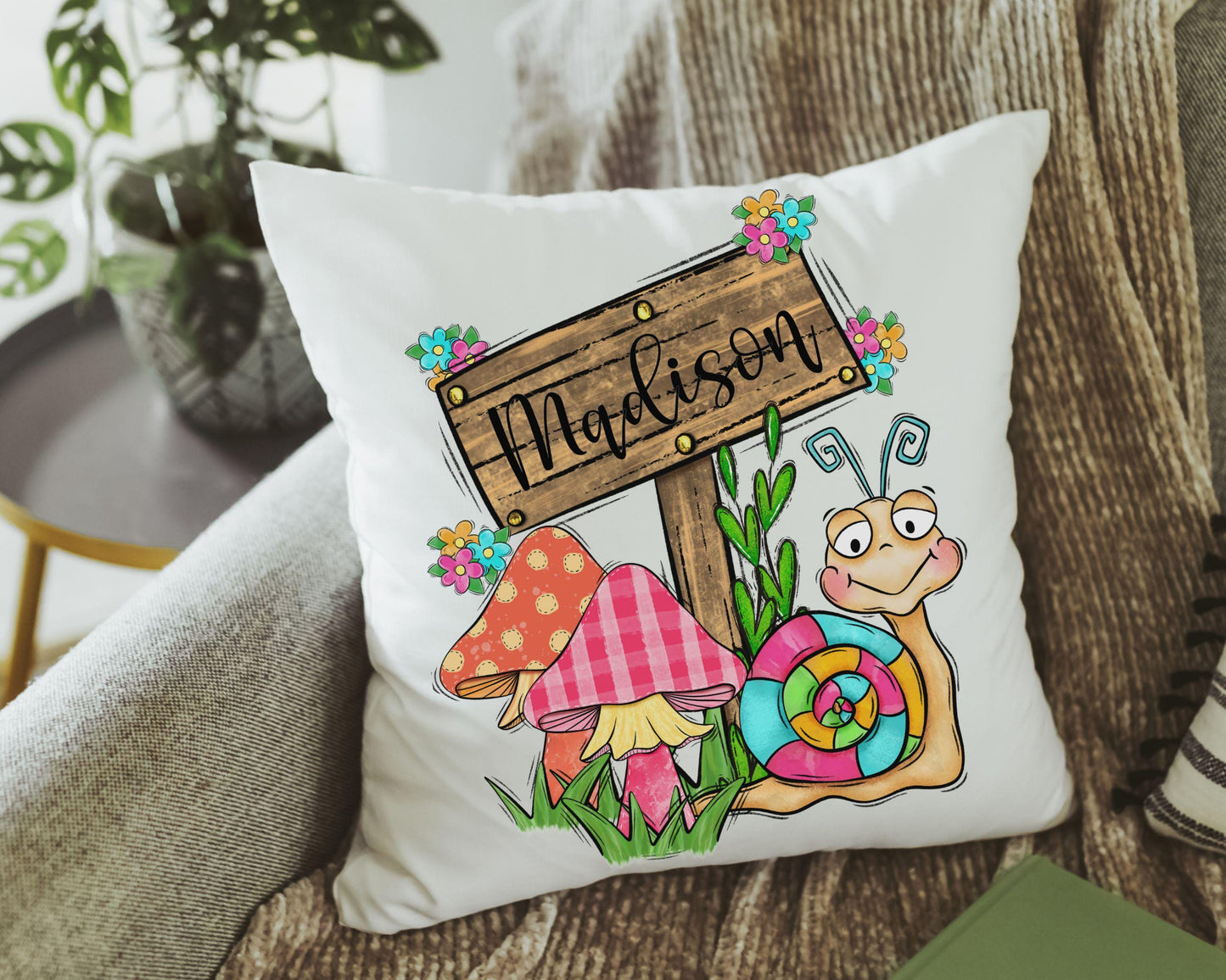 CapableByDesign personalized mushroom pillow