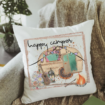 Happy Camper Throw Pillow