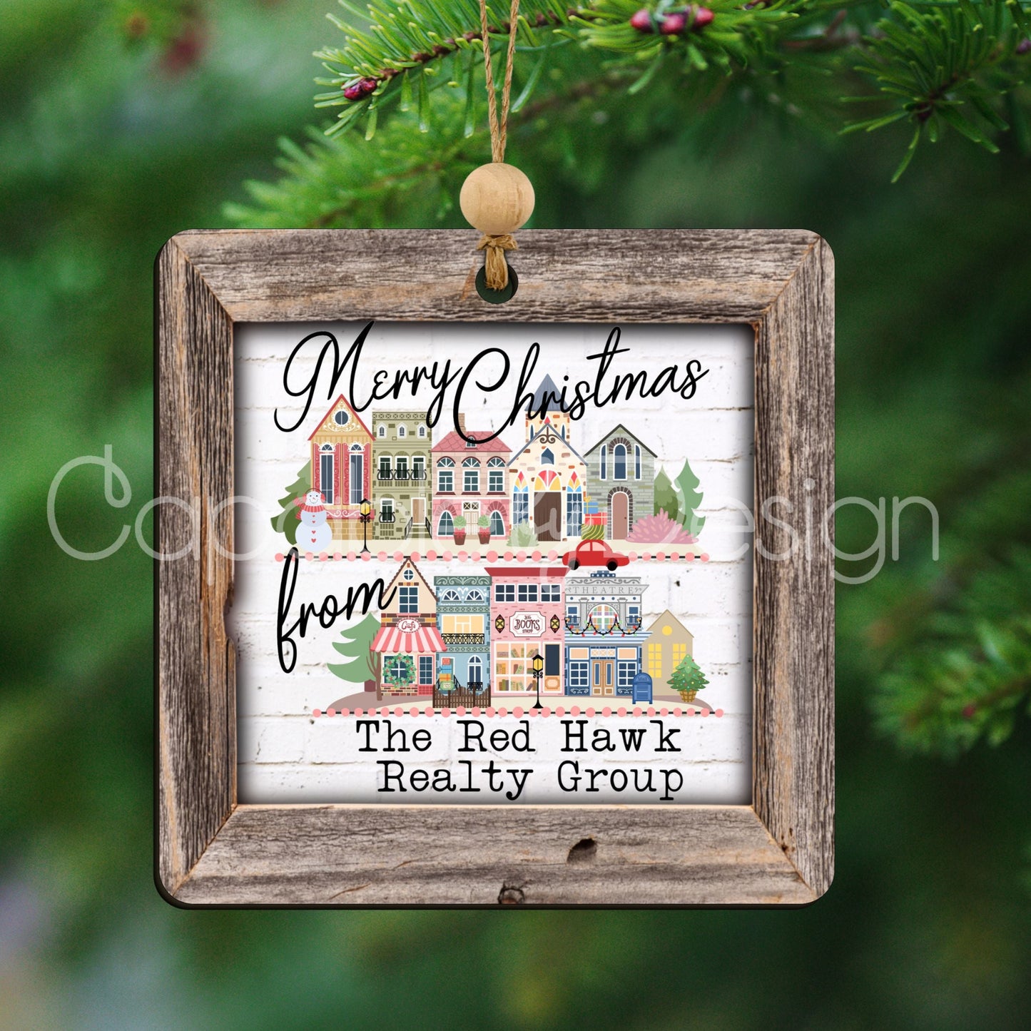 Custom City and State Christmas Ornaments