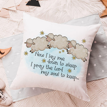 Now I lay me down to sleep throw pillow