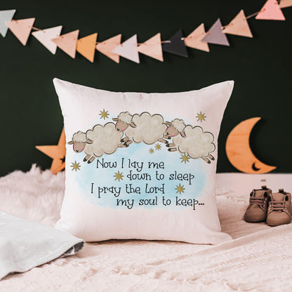 Now I lay me down to sleep throw pillow