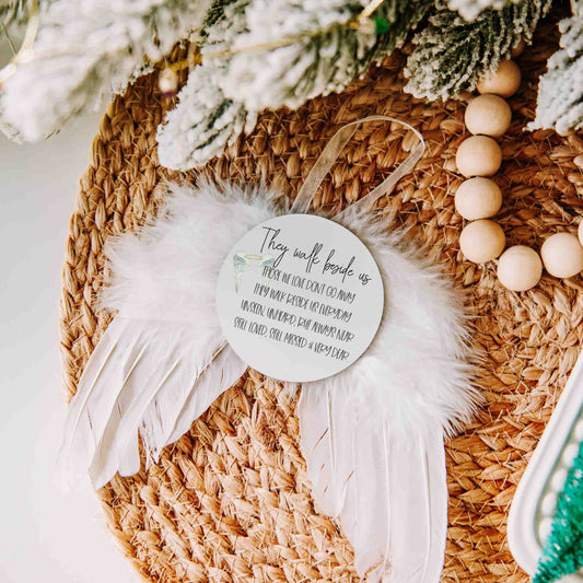 "They Walk Beside Us" Angel Wings Ornament