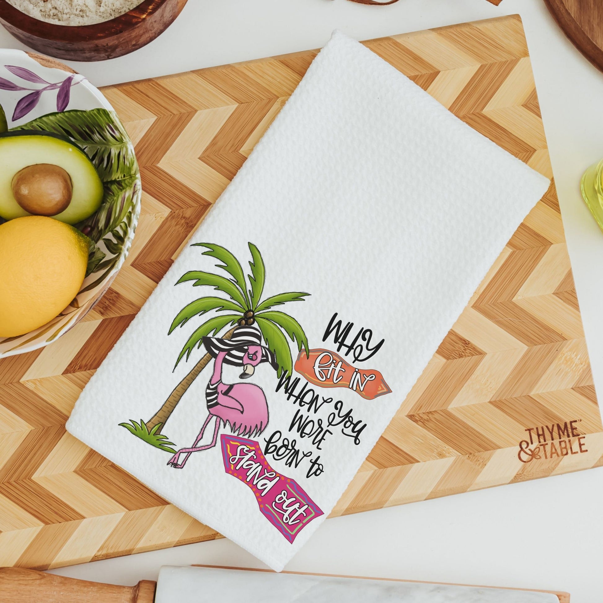 Why fit in when you were born to stand out flamingo towels 2