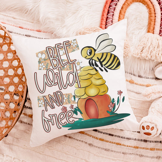 Bee Wild and Free Kids' Pillow