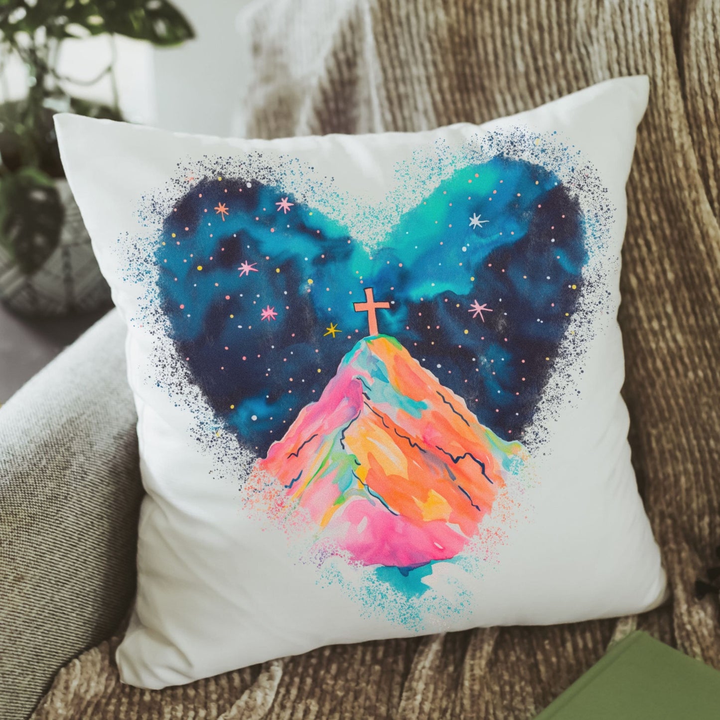 Cross throw pillow