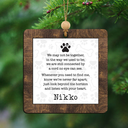 Personalized in memory of dog ornament