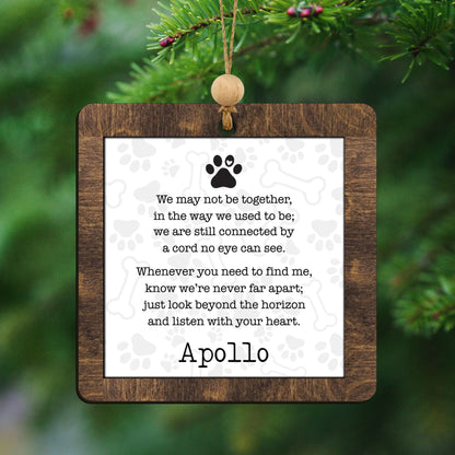 Personalized in memory of dog ornament