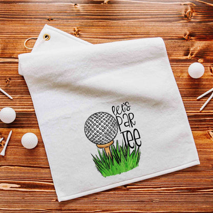 Lets par tee golf towels with grommet