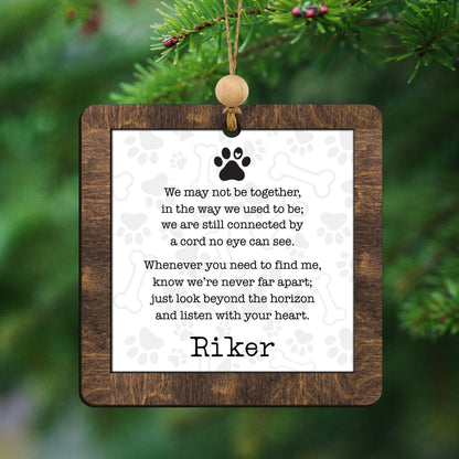 Personalized in memory of dog ornament