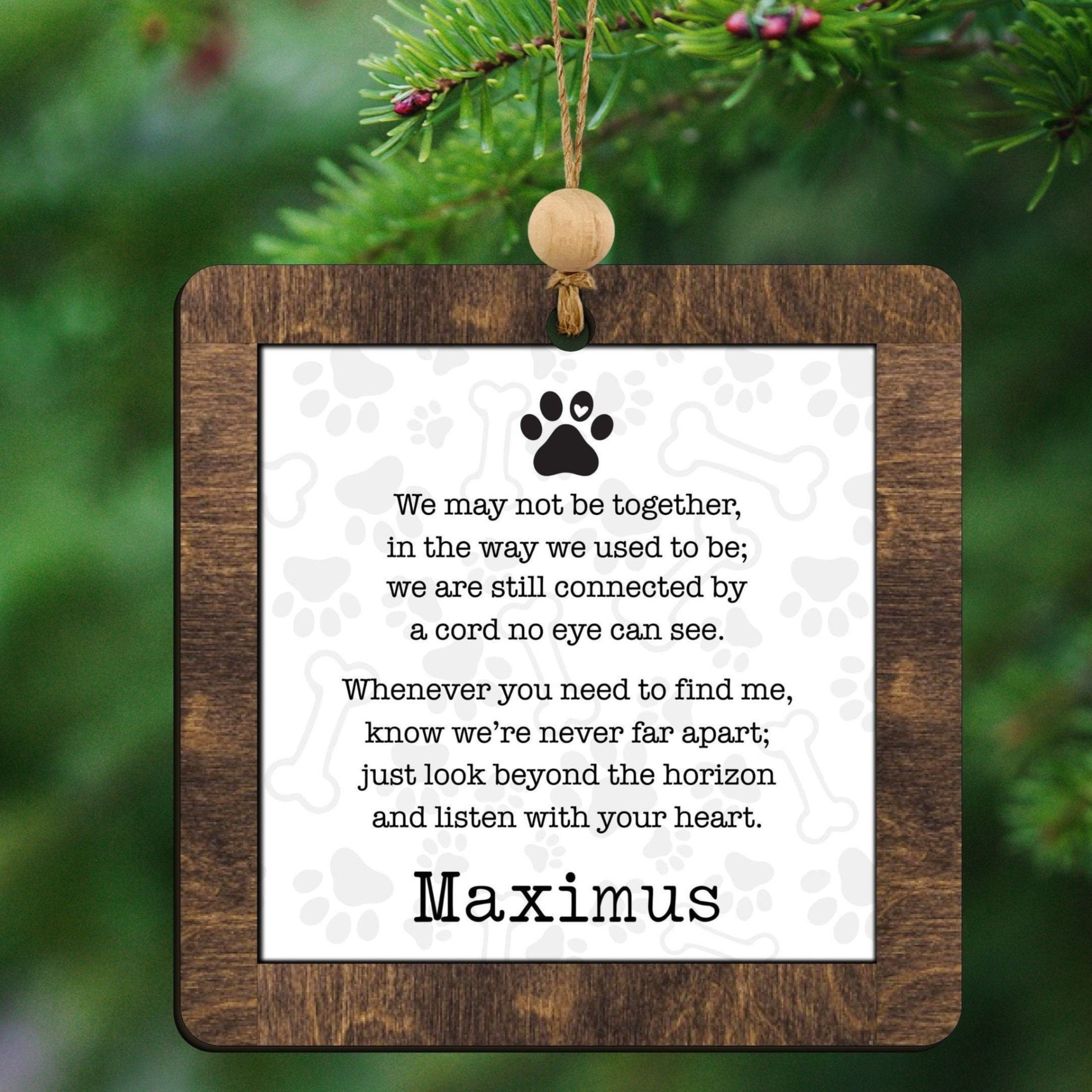 Personalized Dog Memorial Ornament