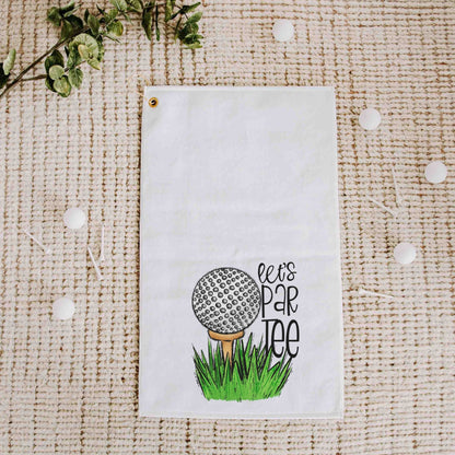 Lets Par Tee golf towels with grommet