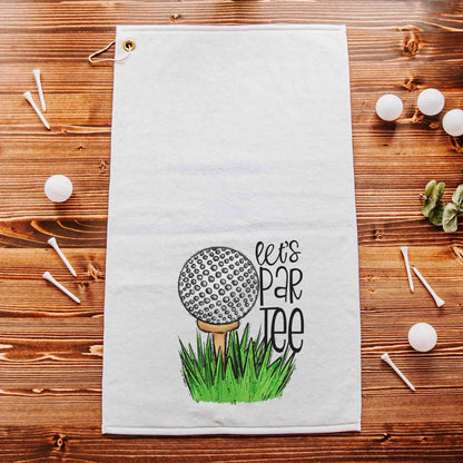 Lets par tee golf towels with grommet