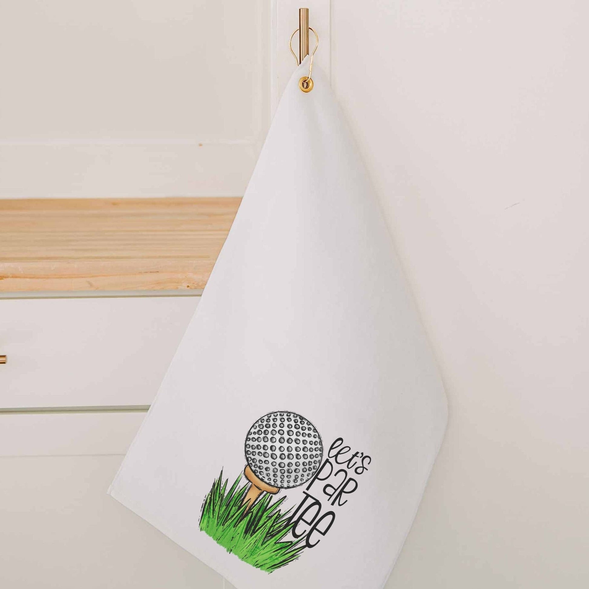 Lets par tee golf towels with grommet