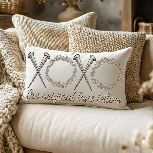 CapableByDesign XOXO the original love letters throw pillow