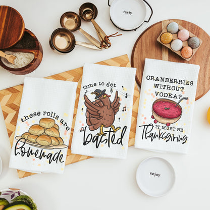 Funny Thanksgiving kitchen towels