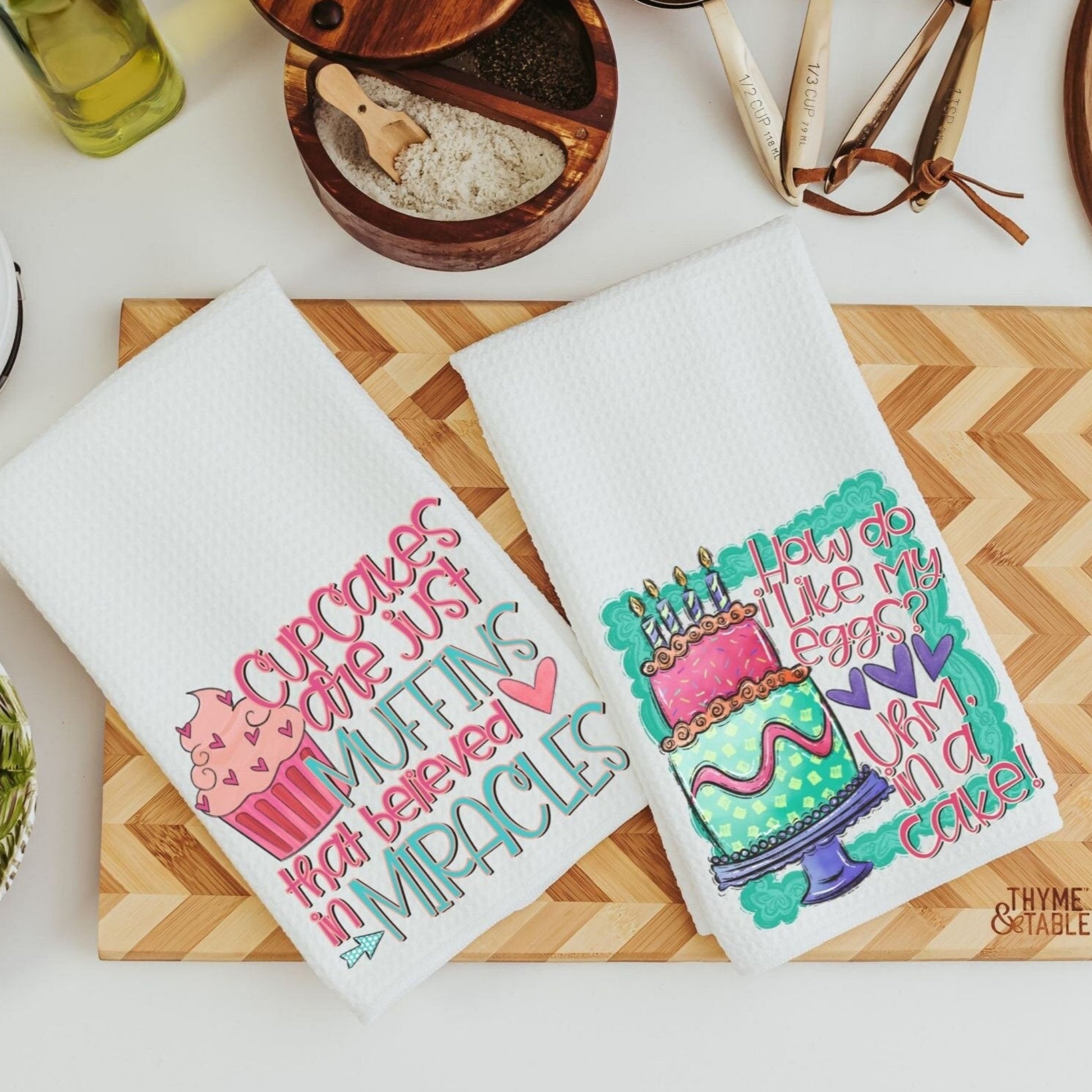 Funny baking kitchen towels