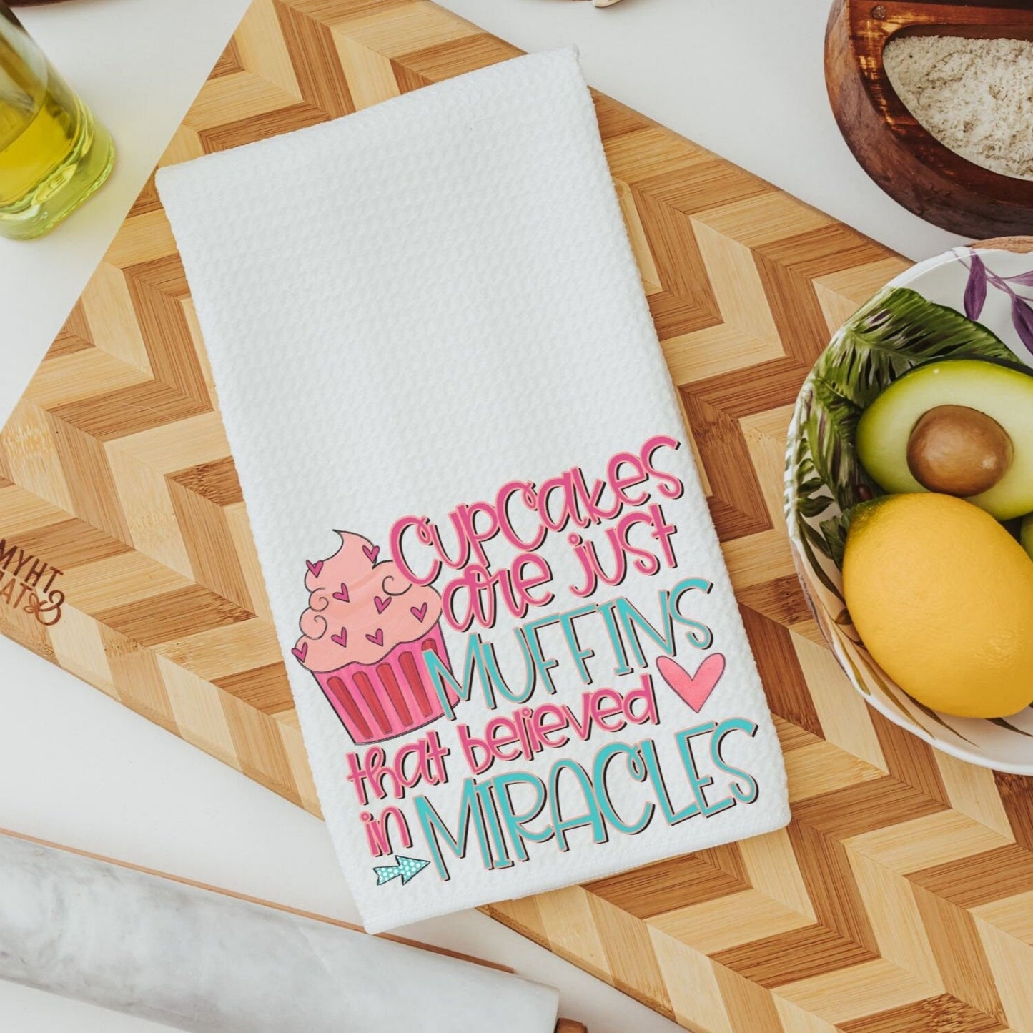 Funny cupcake kitchen towels
