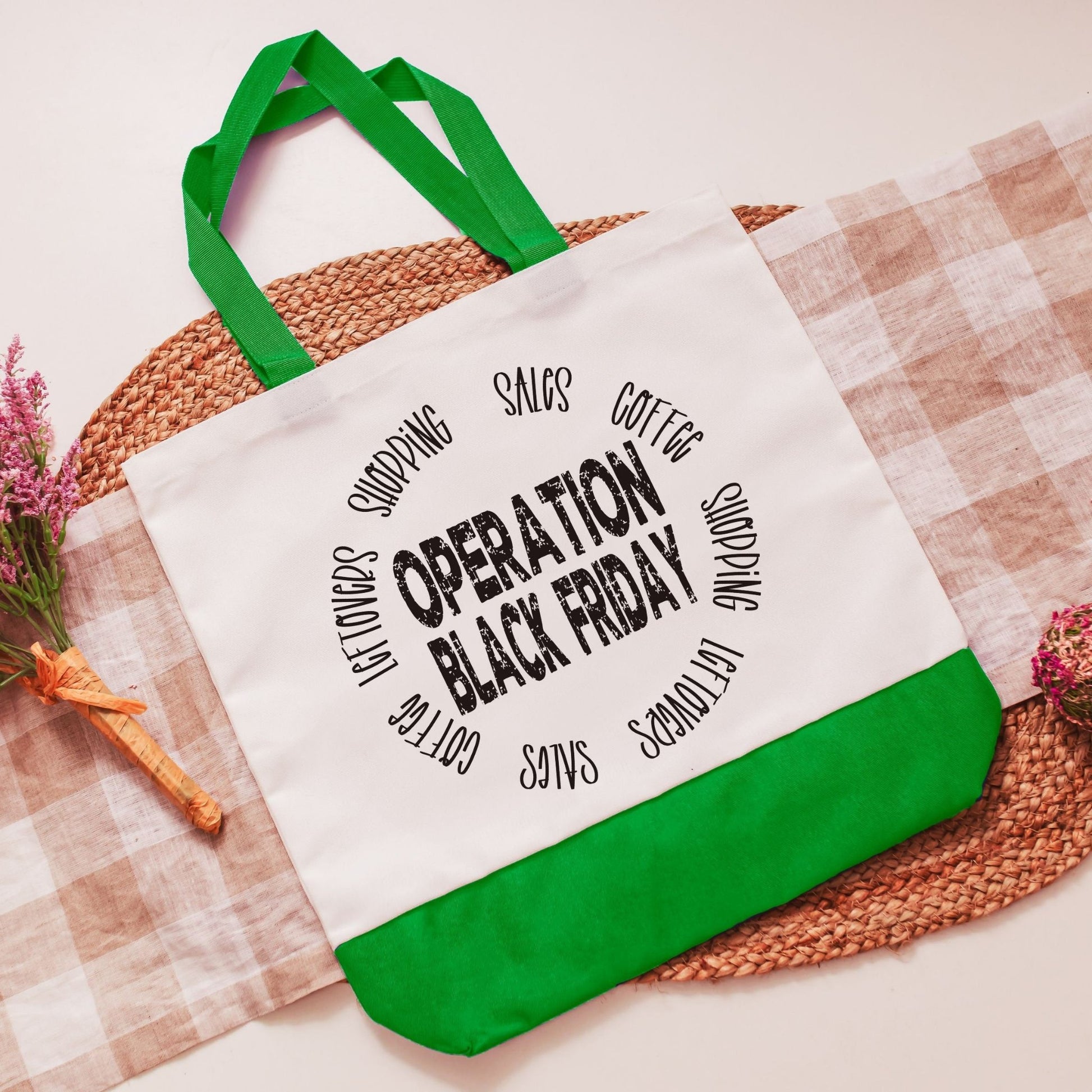 Operation Black Friday tote bag - green