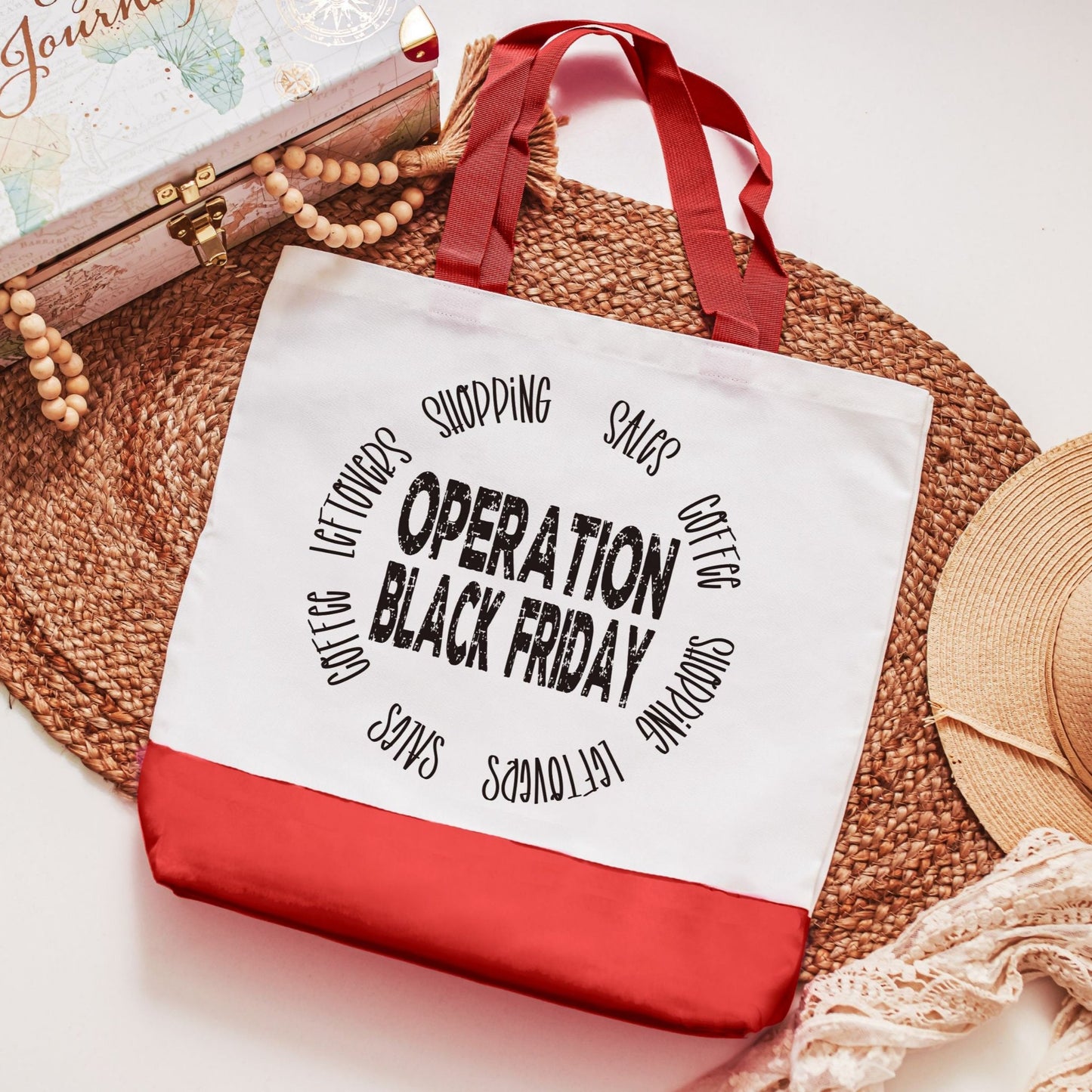 Operation Black Friday tote bag - red