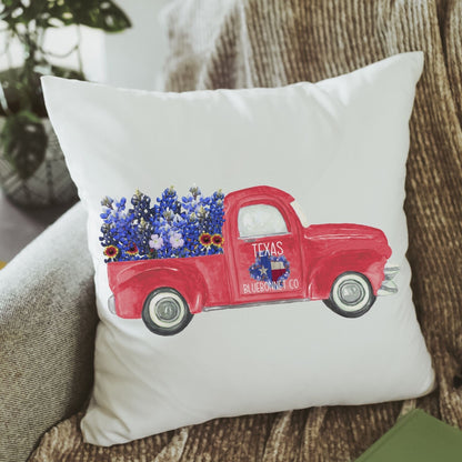 Texas Bluebonnet Farmhouse Pillow