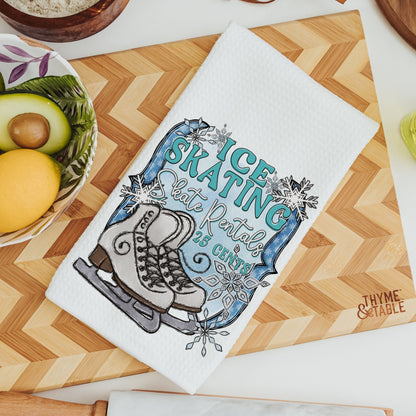Whimsical Ice Skating towel