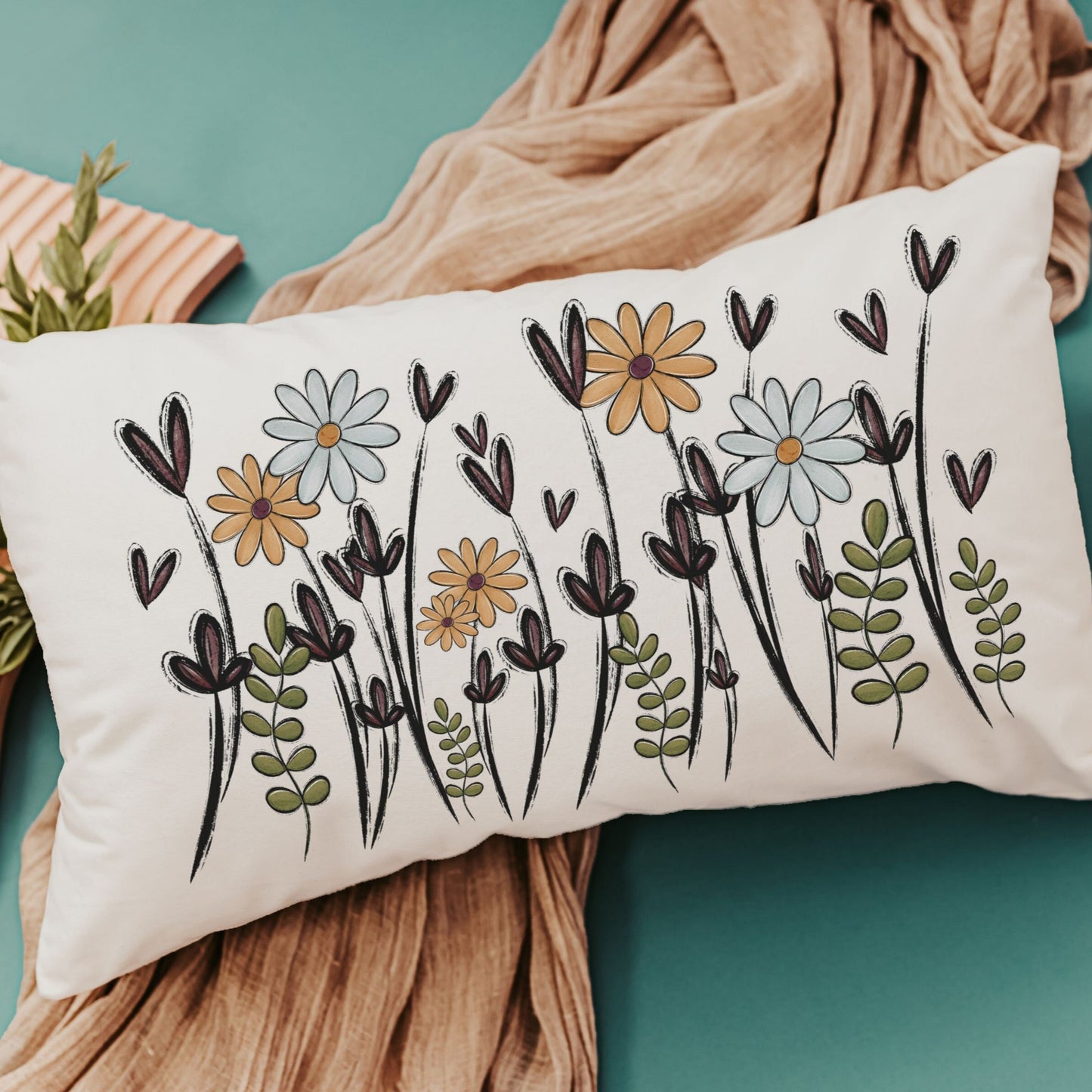 Wildflower throw pillows