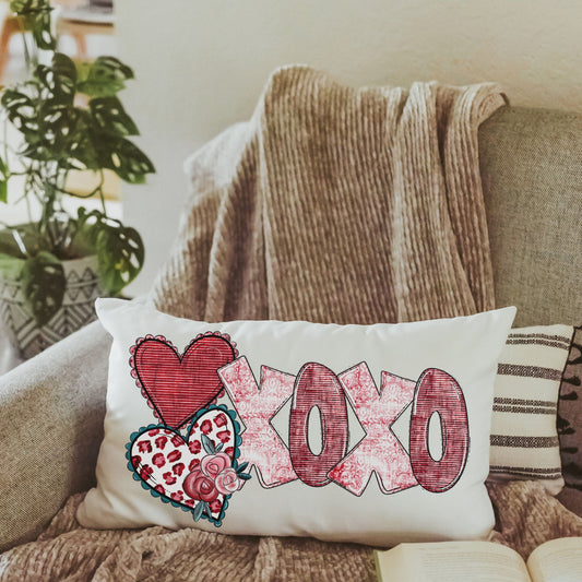 XOXO lumbar throw pillow 3