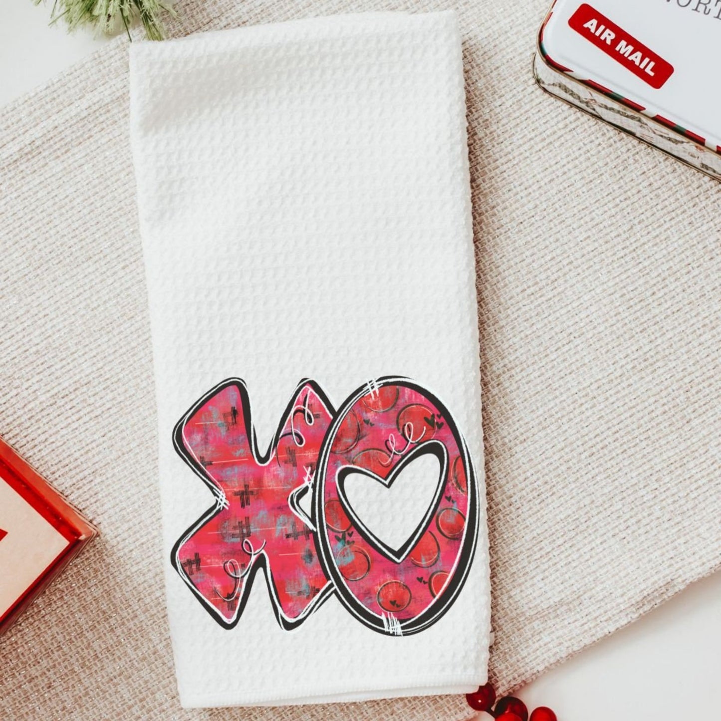  XO Valentine towels