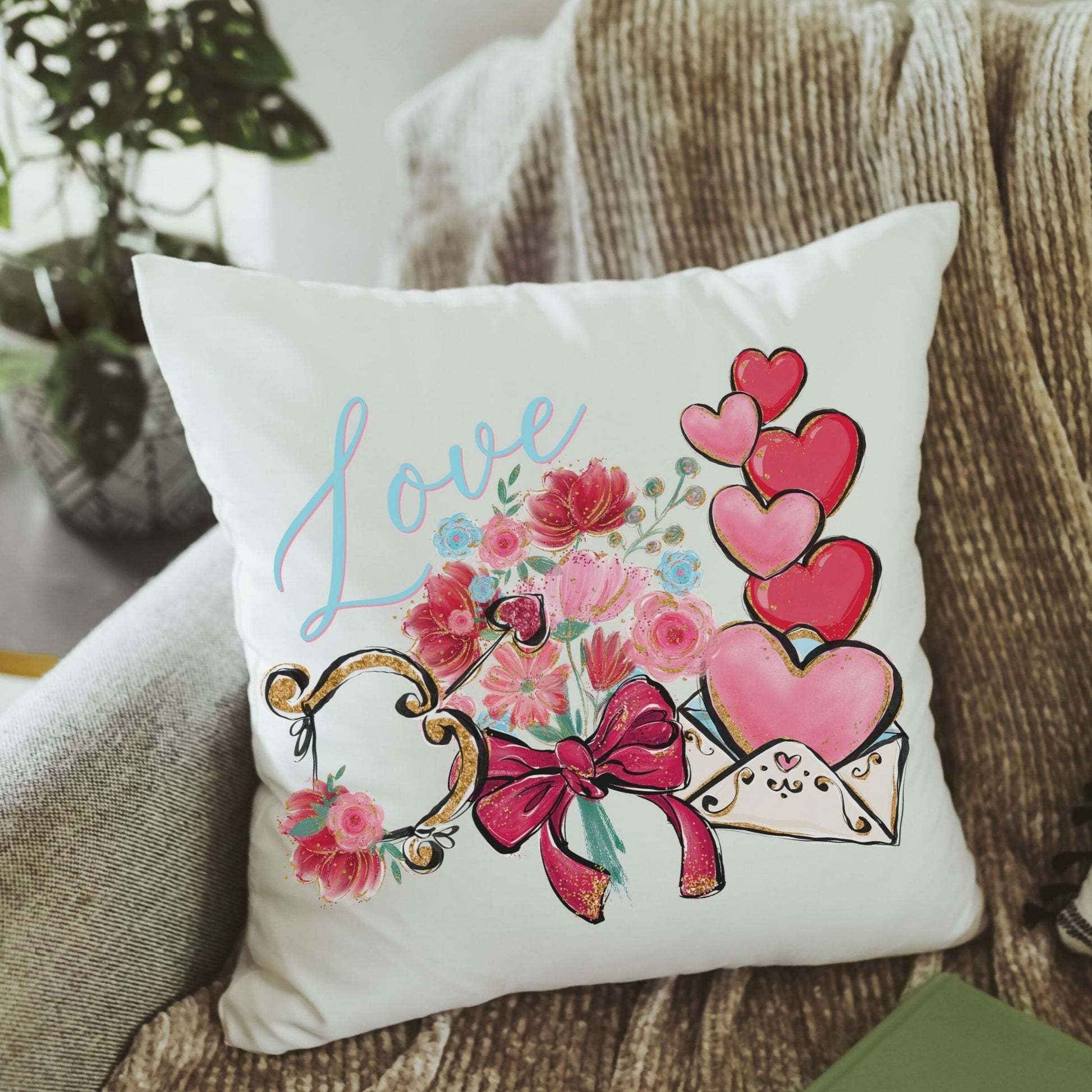cupids arrow throw pillow