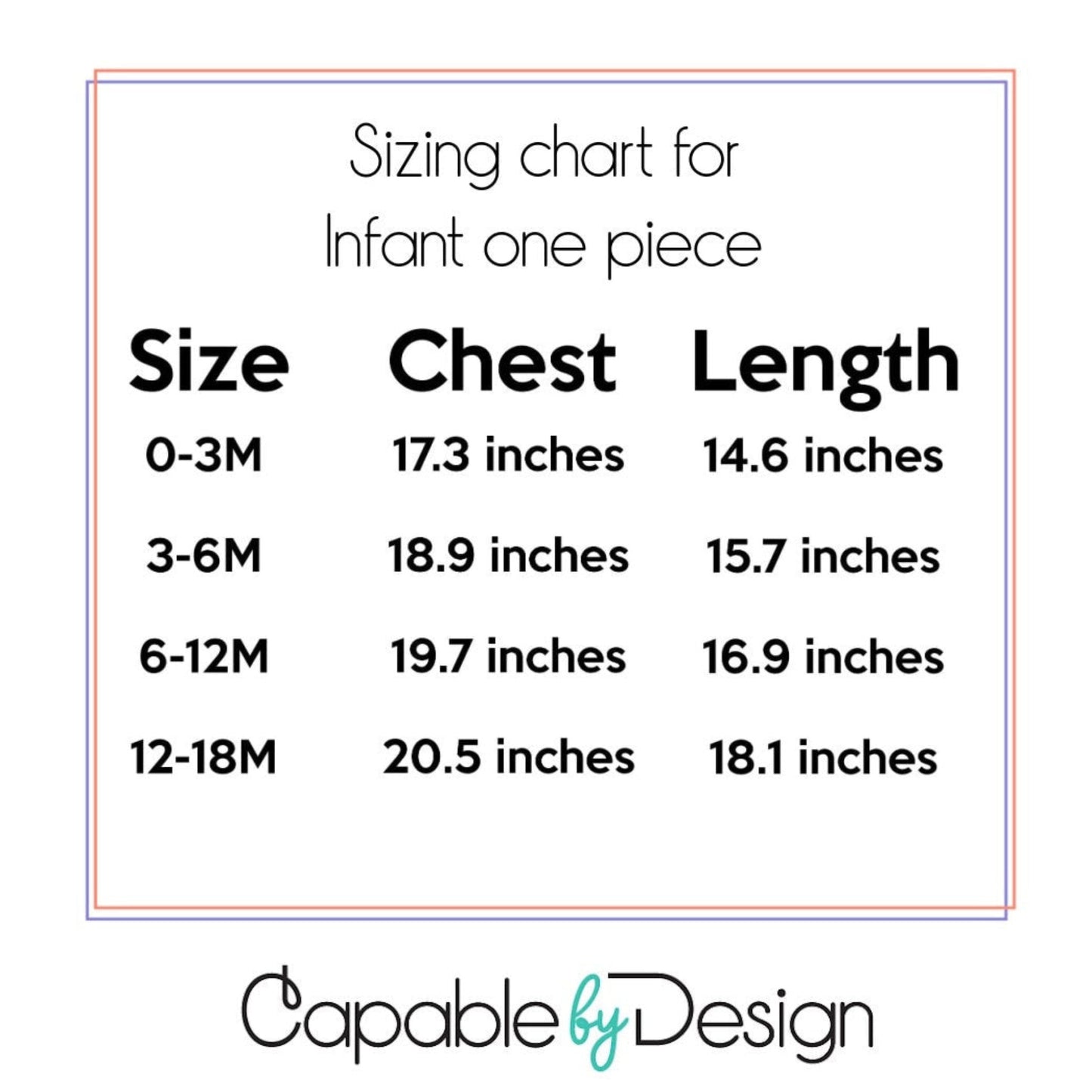 Golden birthday baby outfit sizing chart