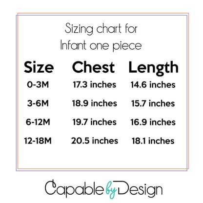 Golden birthday baby outfit sizing chart