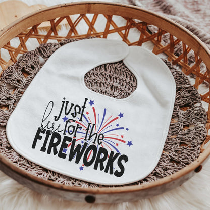 patriotic fireworks bib for baby