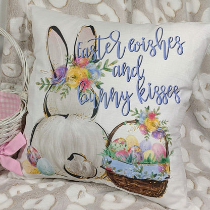 Easter Wishes and Bunny Kisses Pillow & Towel Gift Set