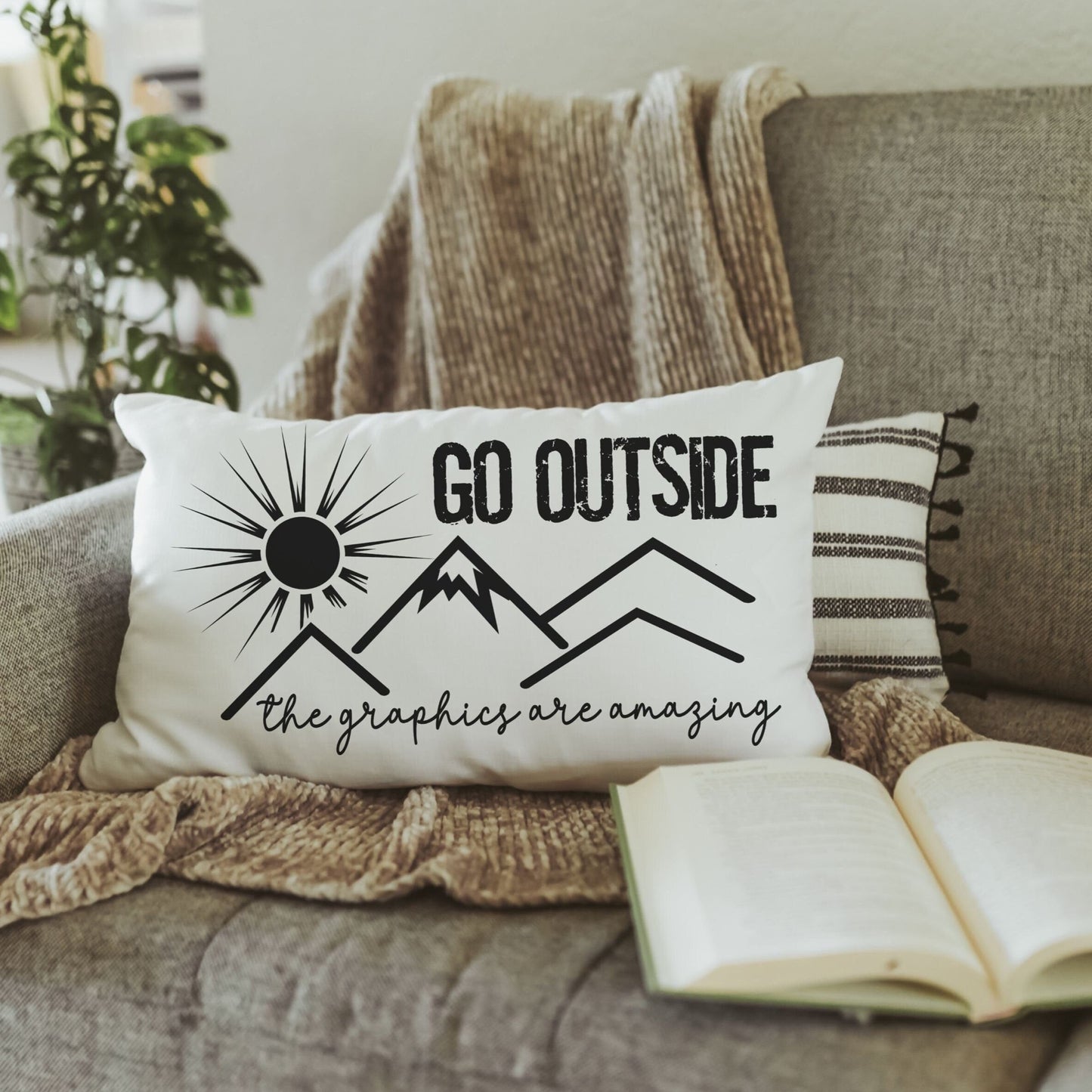 Go Outside Lumbar Pillow