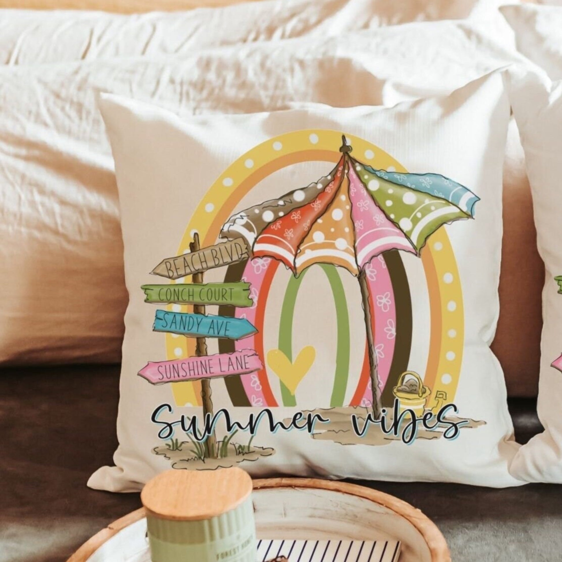 Summer Vibes Pillow and Towel Gift Set