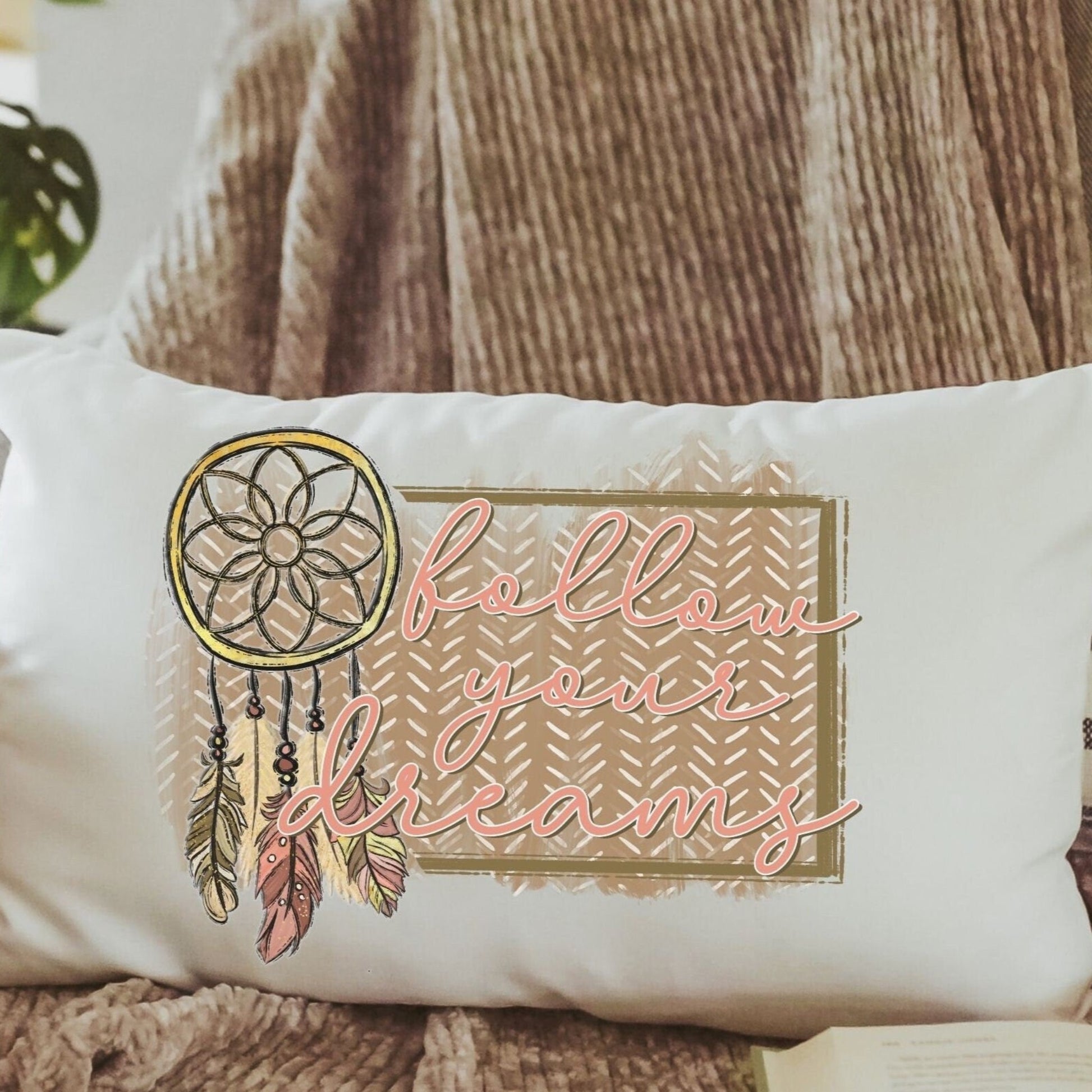 Follow Your Dreams Boho Lumbar Pillow