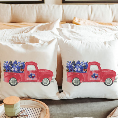 Bluebonnet Truck Pillow and Towel Gift Set
