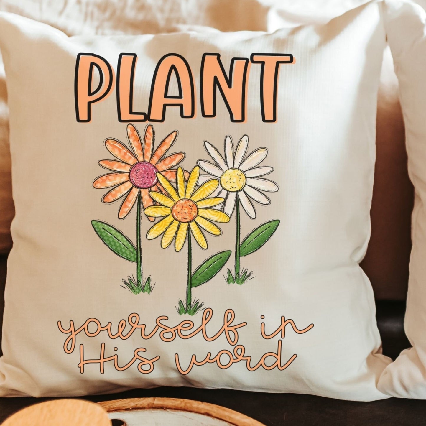 Plant Yourself In His Word Throw Pillow