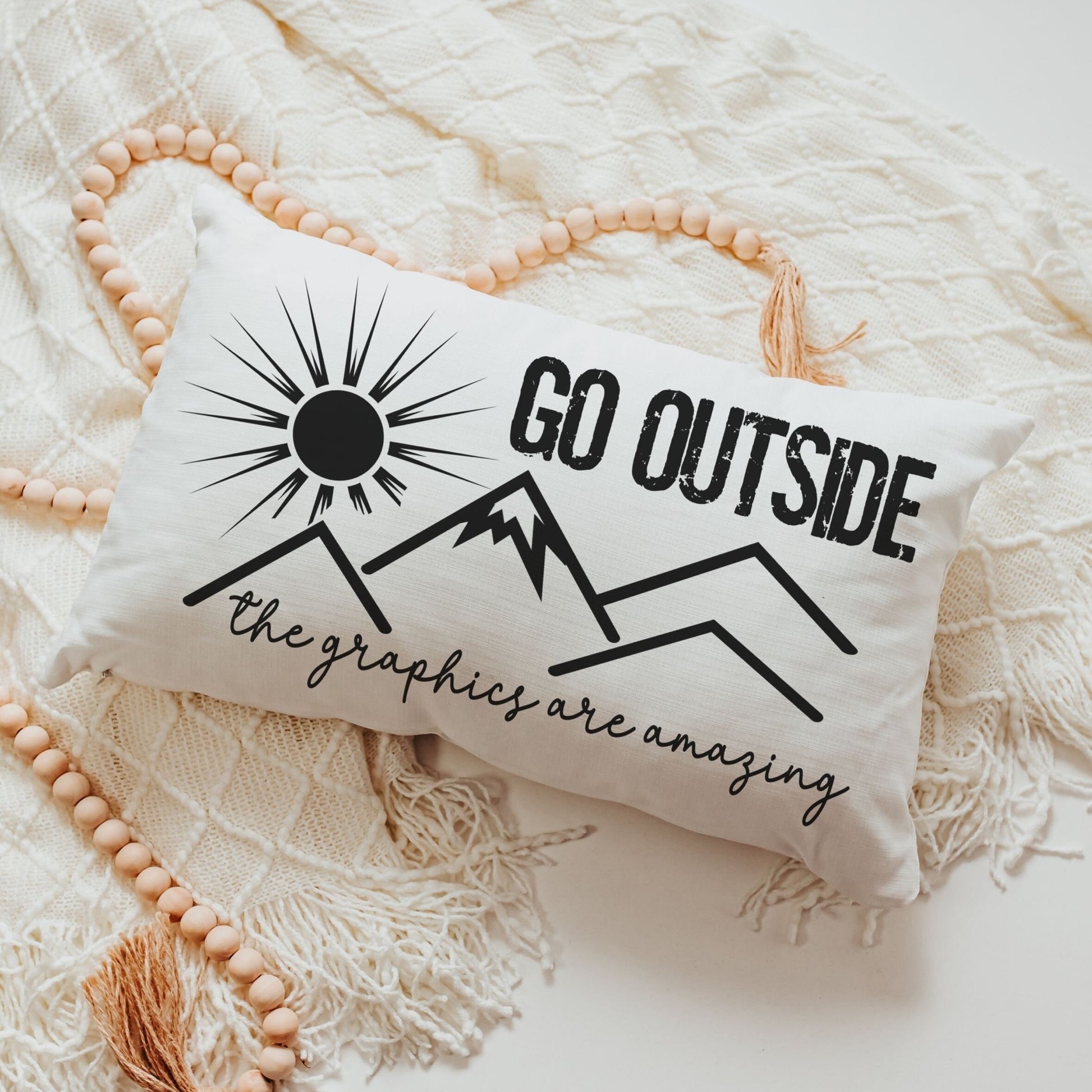 Go Outside Lumbar Pillow