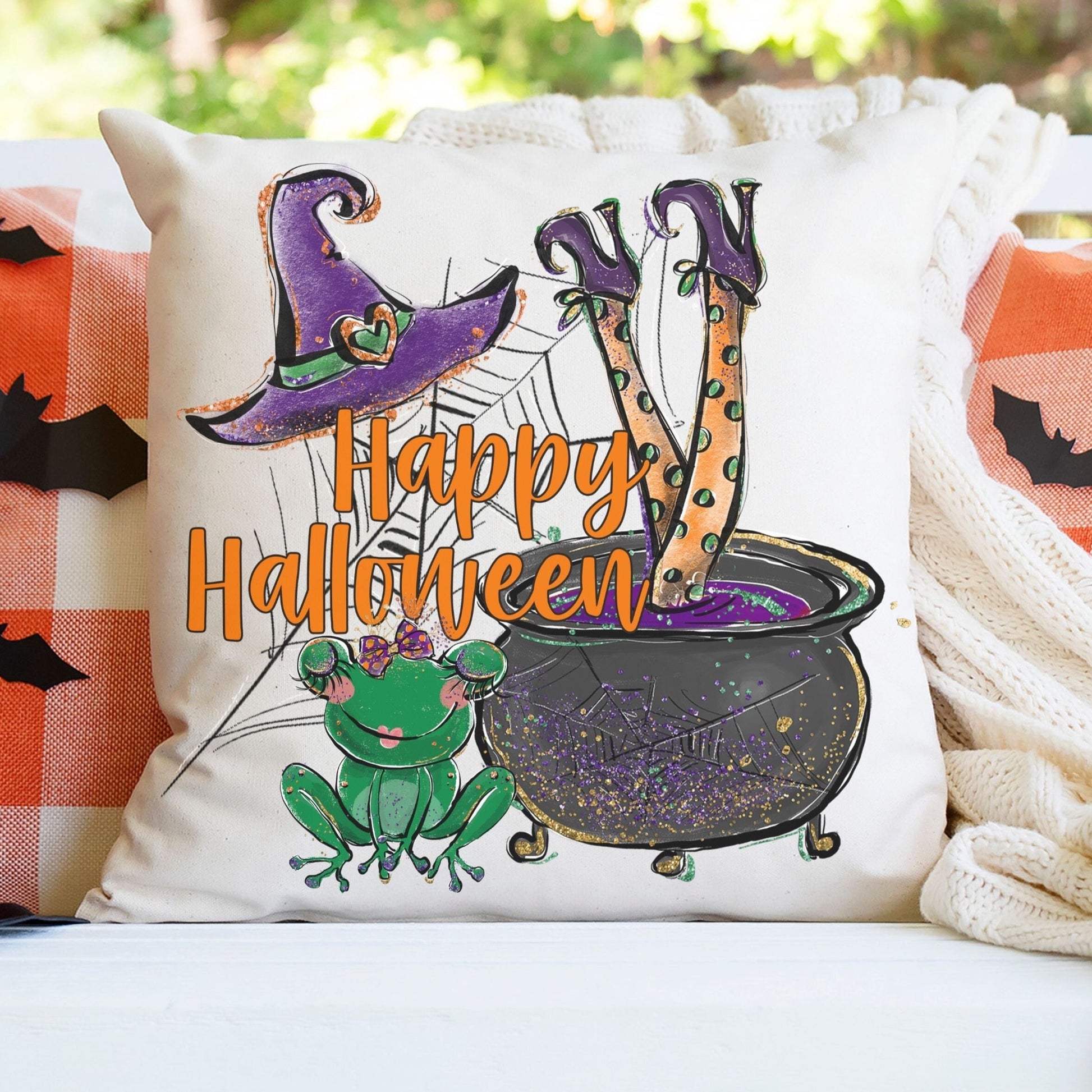 Happy Halloween Throw Pillow