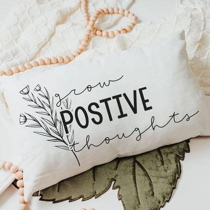 Grow Positive Thoughts Lumbar Pillow