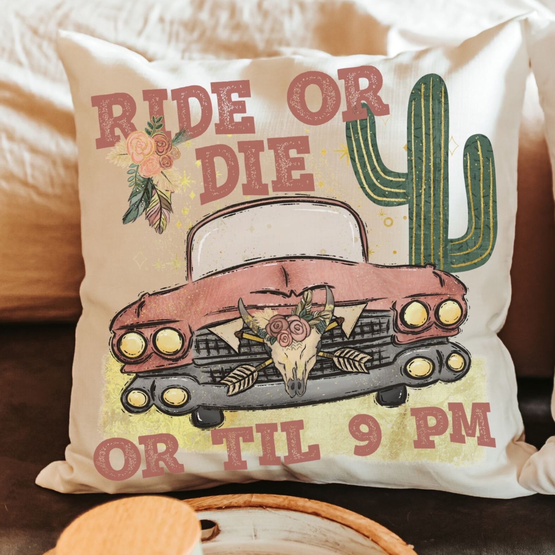 Ride Or Die BOHO Pillow