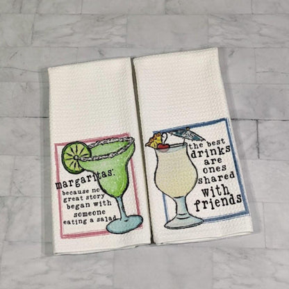 Pina Colada And Margarita Funny Kitchen Towels