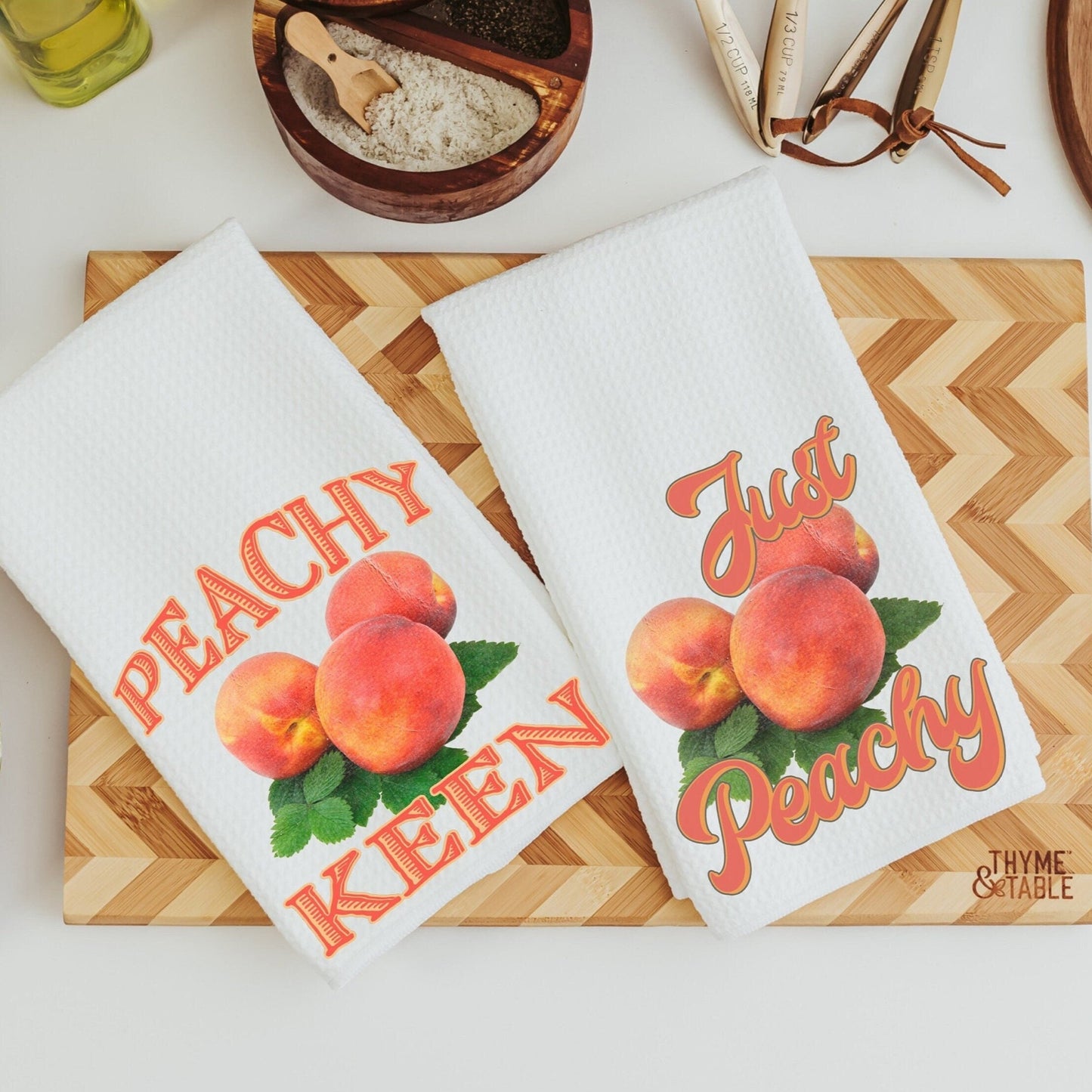 Just Peachy Kitchen Towels