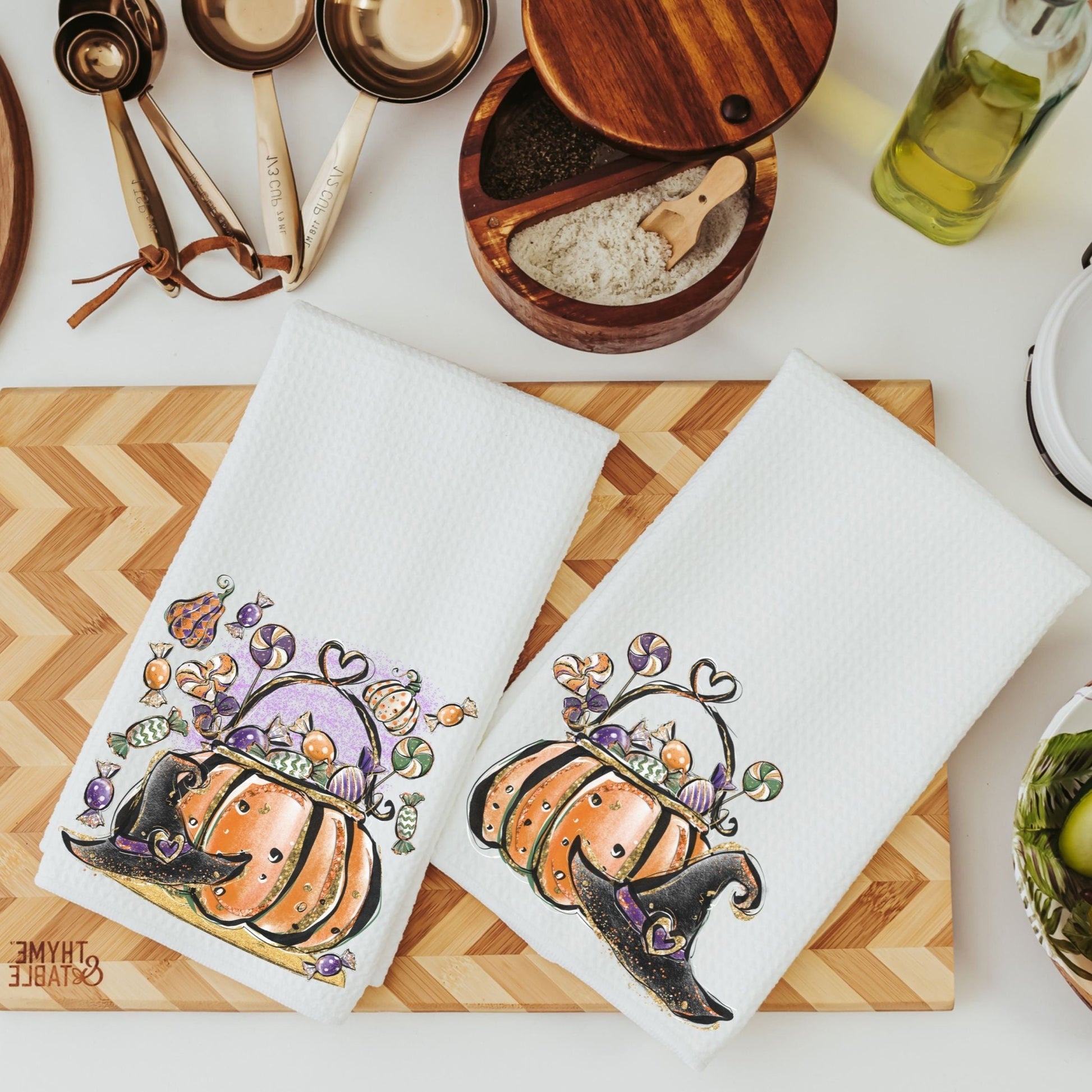 Cute Halloween Pumpkin Kitchen Towels