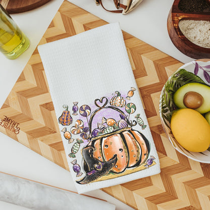 Cute Halloween Pumpkin Kitchen Towels