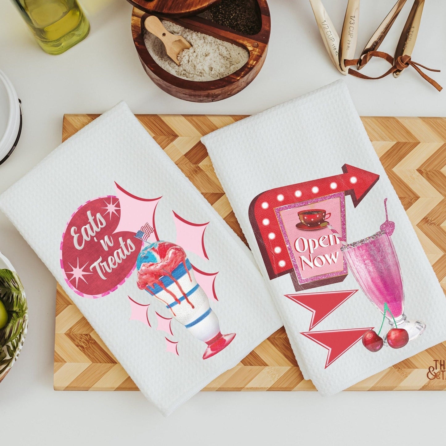 1950s Inspired Retro Kitchen Towels