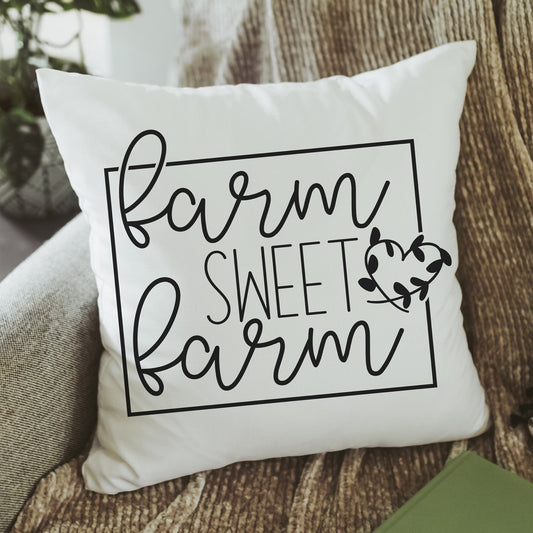 Farm Sweet Farm Throw Pillow