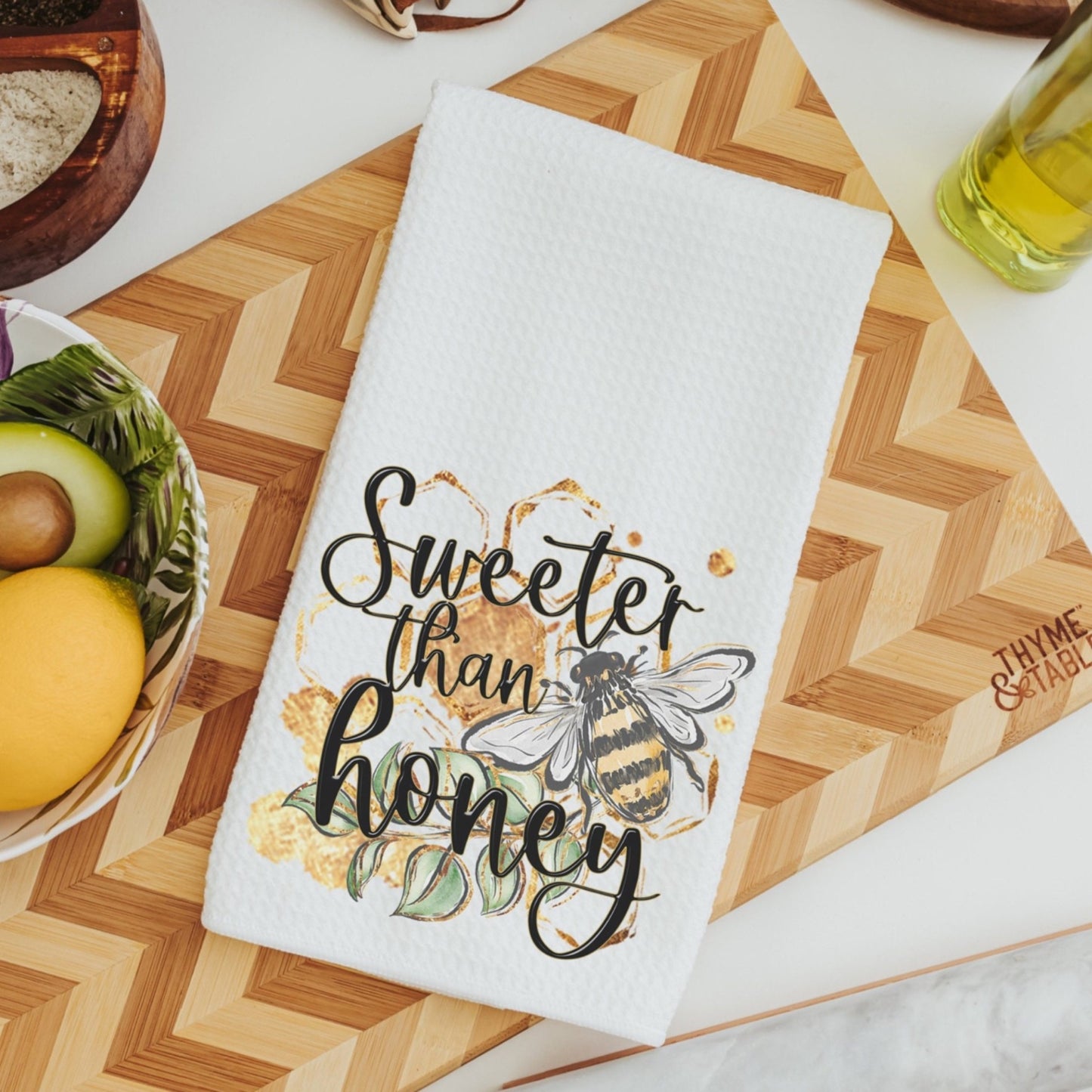 Sweeter Than Honey Pillow and Towel Gift Set
